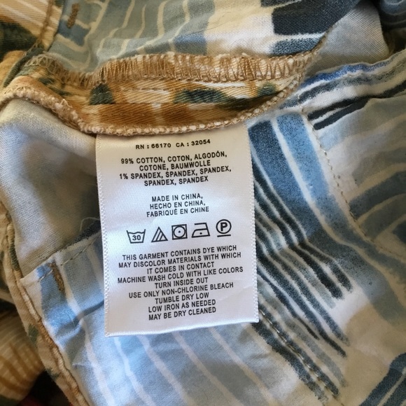 Chino by Anthropologie Relaxed Tropical Print Pants - Picture 11 of 12